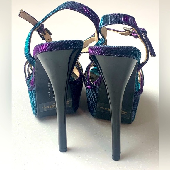 Chinese Laundry Purple And Blue Tippy Top Platform Heels Size 7.5 - Picture 5 of 5